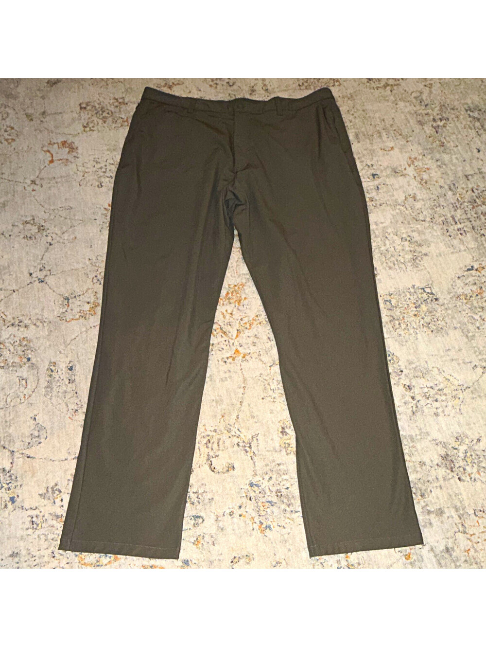 Skyr Men's Gray Tricot Dress Pants Slim Fit Flat Front Straight Leg 38x32 A254